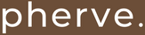 pherve logo written in white on a brown background